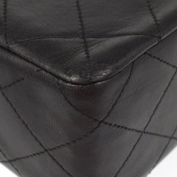 Chanel Black Lambskin Classic Square Flap Shoulder Bag - Picture 7 of 9